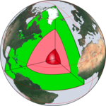 The Earth's inner core, outer core, and mantle © S. Merkel, Univ. Lille, France