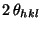 $2\,\theta_{hkl}$